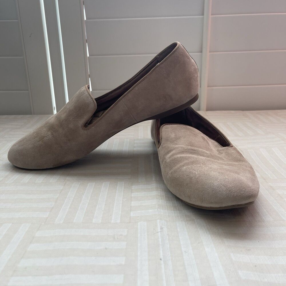 BIRDIES The Starling Tan Leather Suedeโ Loafers Women's 10 Comfort Slip On Shoe